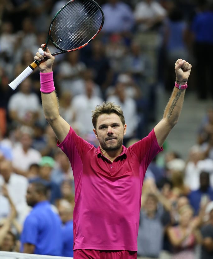 Stan Wawrinka celebrating his 2016 US Open title in New York