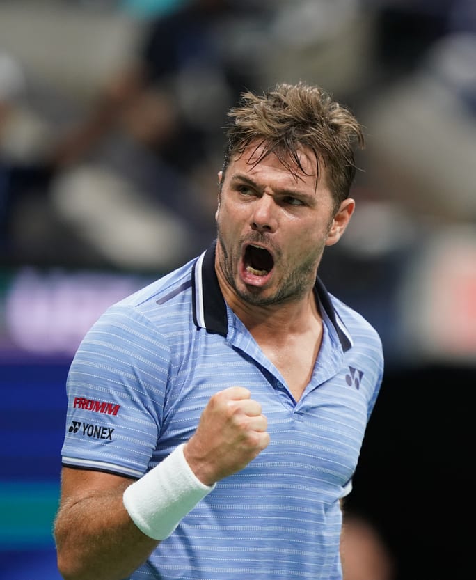 Stan Wawrinka clenching his fist during his 2019 run in New York