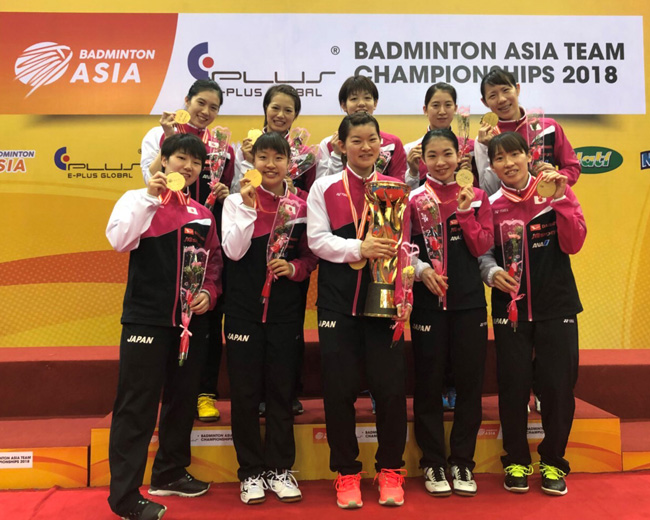 アジア団体選手権2018で日本女子チームが初優勝 Uber Cup出場権を獲得