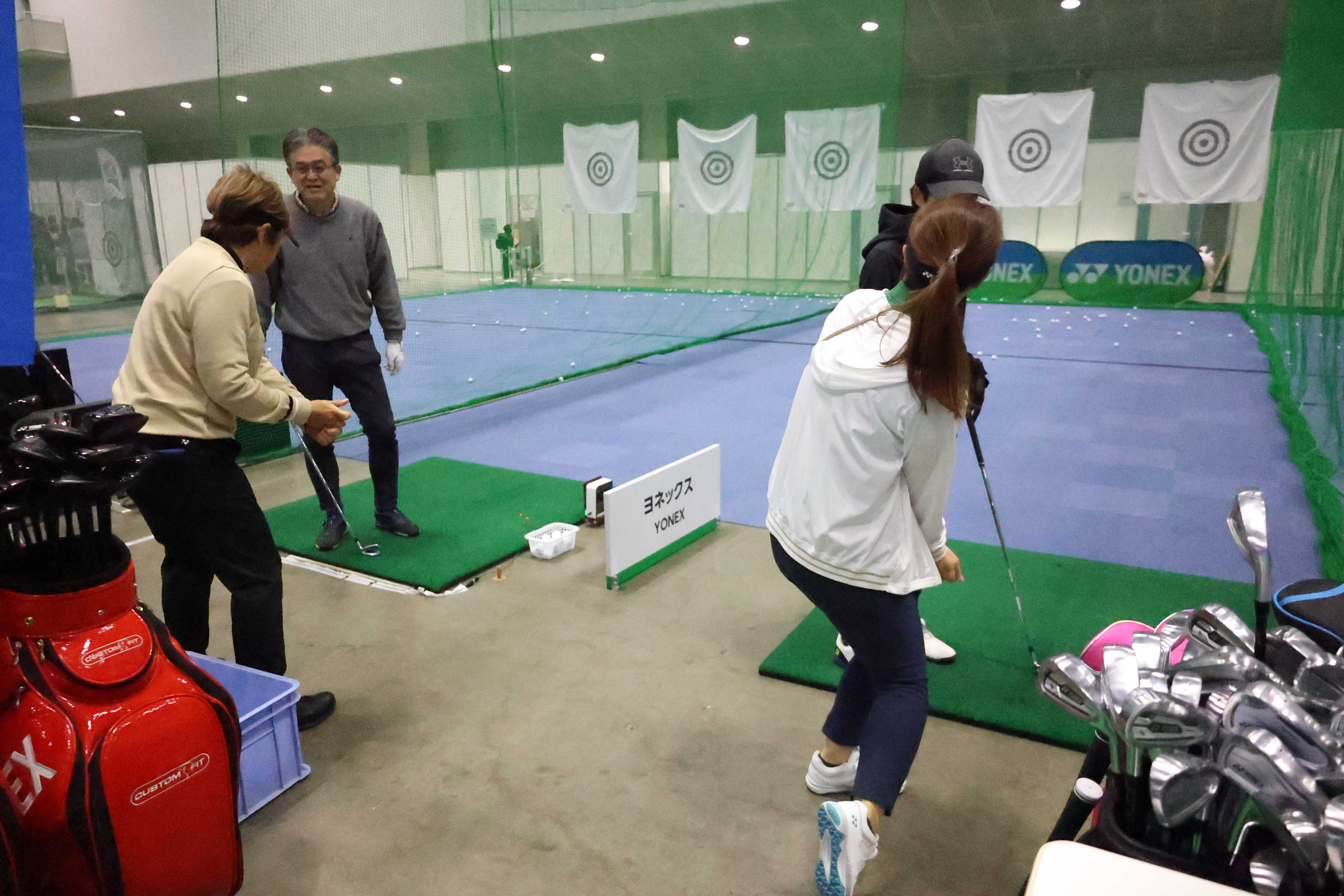 米山・川久保プロ_オープン試打場_ワンポイントレッスン会